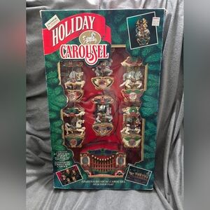 Vintage 1992 Mr Christmas Holiday Carousel Circus Organ Christmas Tree Decor